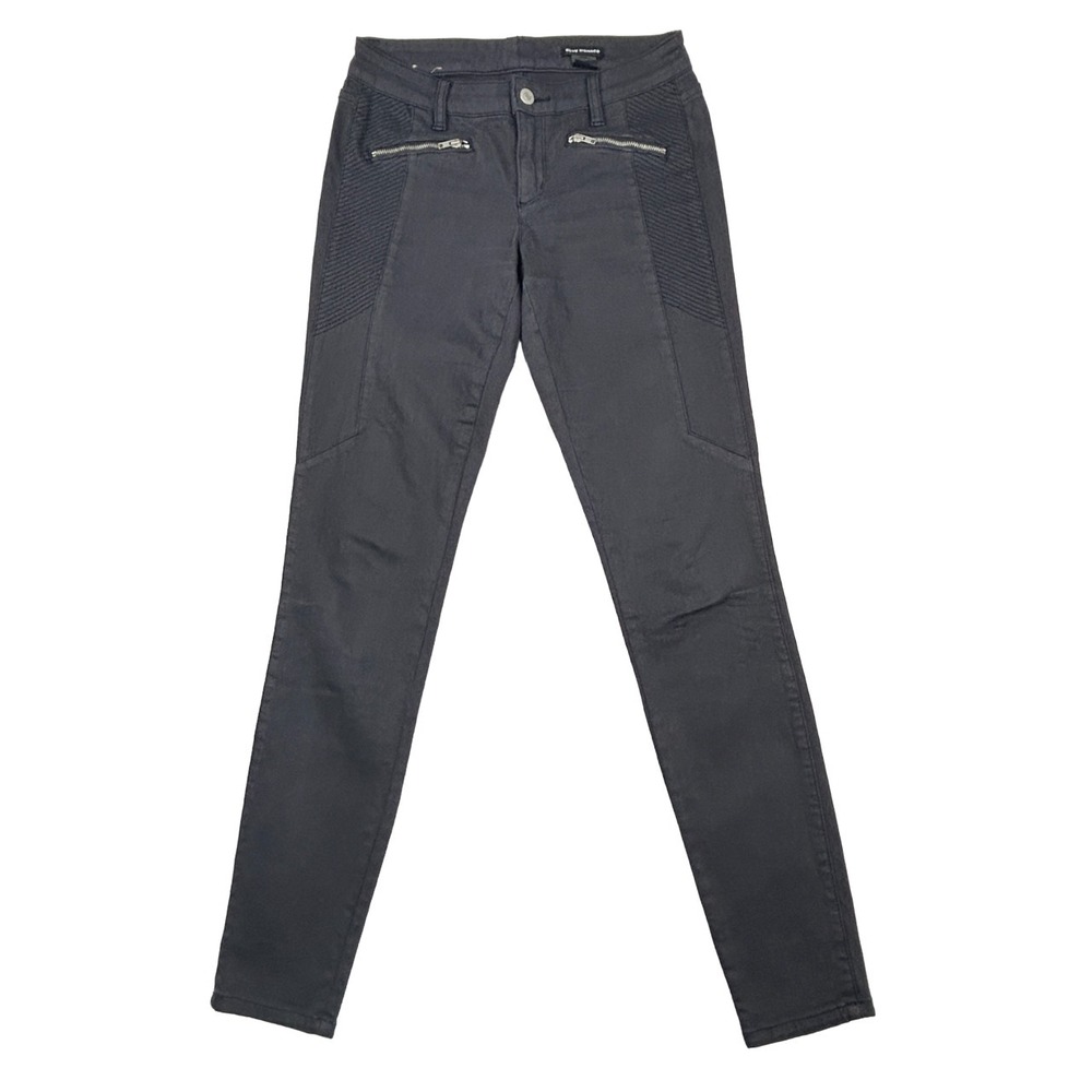 Club Monaco Moto Skinny Jeans Low Rise Stretch Grey Womens‎ 2